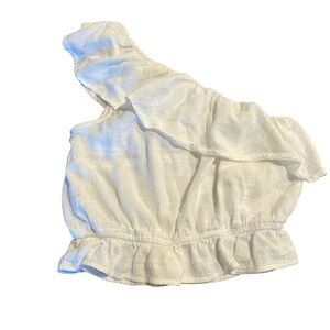 American Eagle Women’s White Off the Shoulder Sleeveless Blouse Size Small